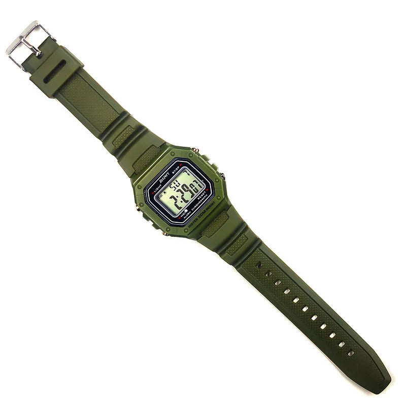 Fashion Men Digital Wristwatches Sport Army Green Mens Watches Luxury Led Electronic Clock Waterproof Square Dial Reloj Hombre - Sun Studio