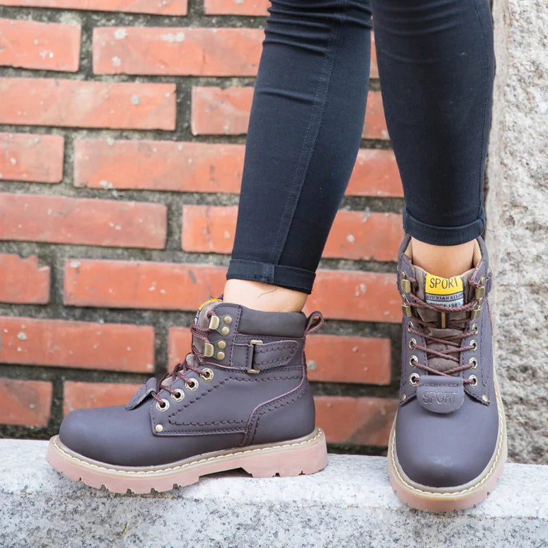 Genuine Leather Men's Winter Spring Ankle Treking Military Snow Yellow Tactical Boots Outdoor Footwear for Women Men Work Shoes