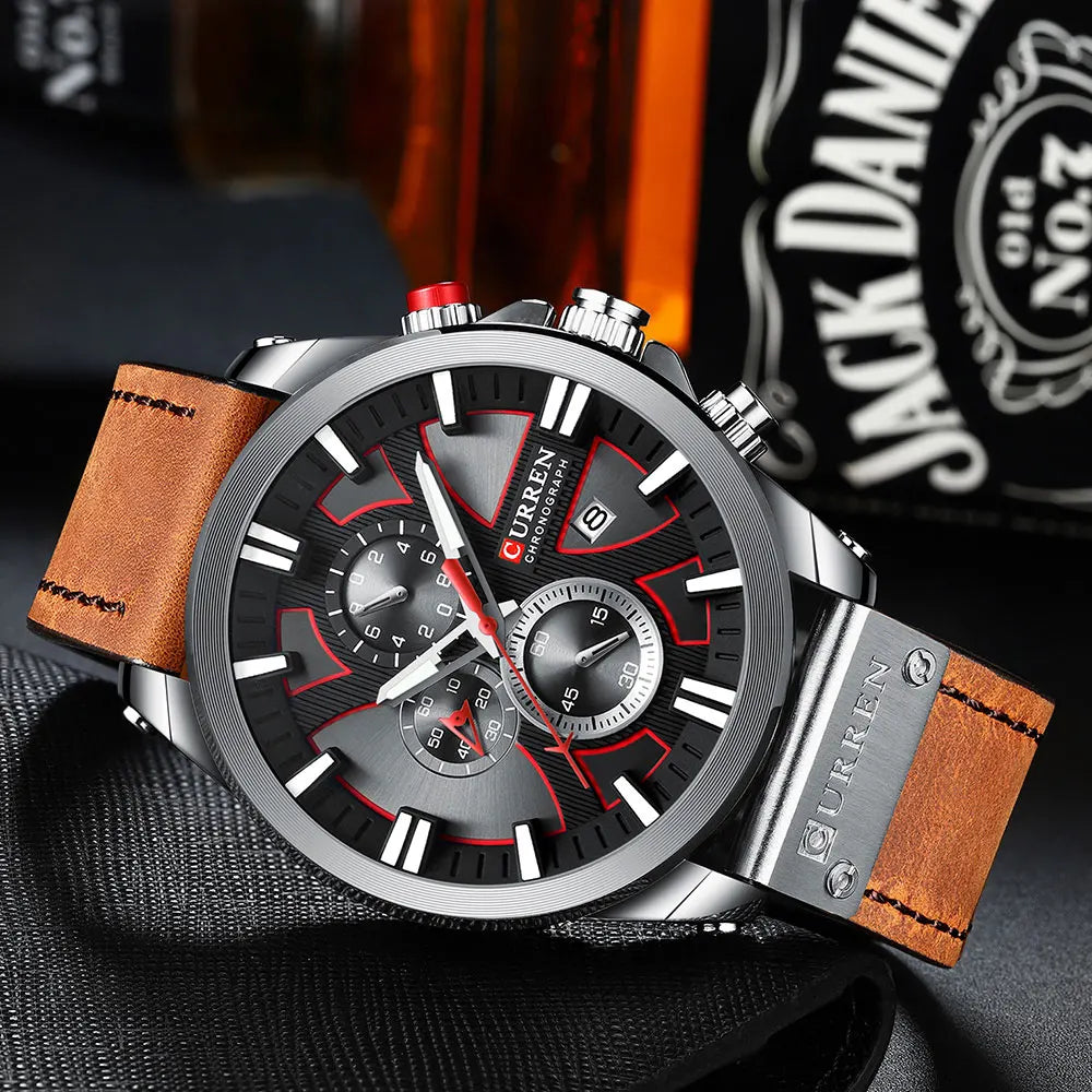 New CURREN Men Watches Fashion Quartz Wrist Watches Men's Military Waterproof Sports Watch Male Date Clock Relogio Masculino - Sun Studio