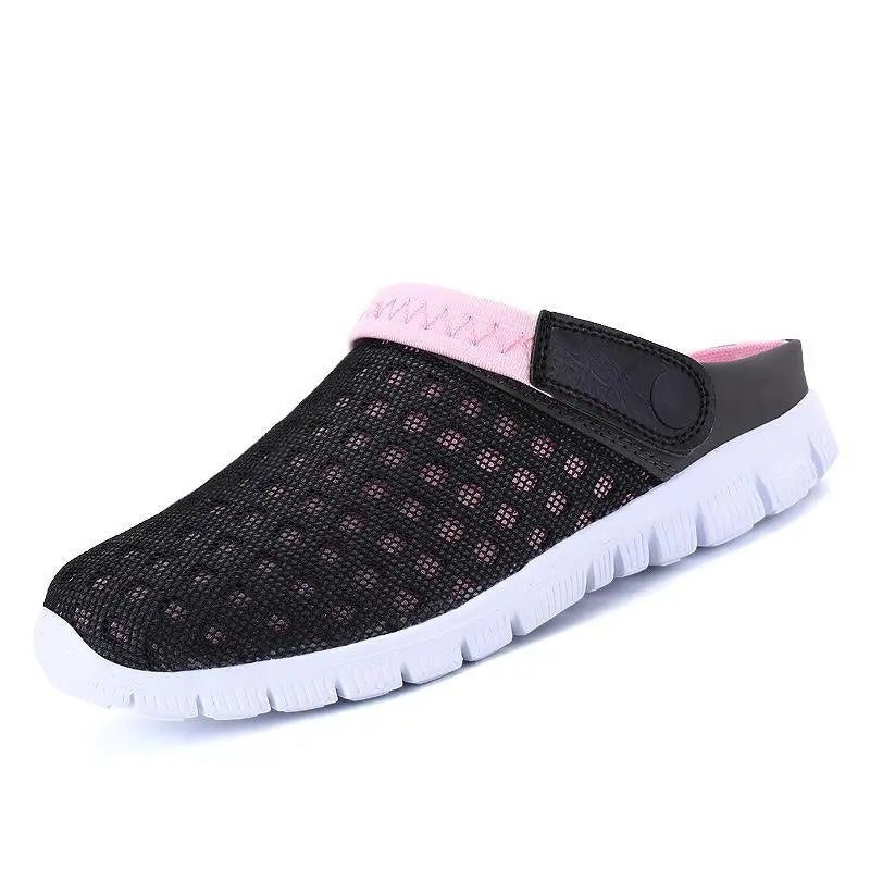 Plus Size 36-46 Mens Sandals Summer Garden Shoes Mesh Slippers Soft Bottom Beach Clogs Womens Slip-On Solid Breathable Zapatos 3 - Sun Studio
