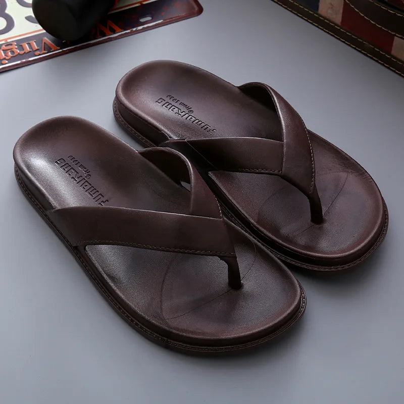 New Arrivals Summer Shoes Men Slippers Flip Flops Casual Beach Slides Home Outdoor Black Slippers chanclas hombre тапочки 36-44# - Sun Studio