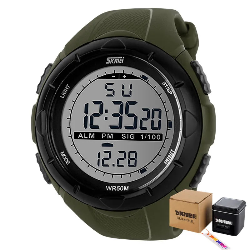 SKMEI Fashion Simple Sport watch Men Military Watches Alarm Clock Shock Resistant Waterproof Digital Watch reloj hombre 1025 - Sun Studio