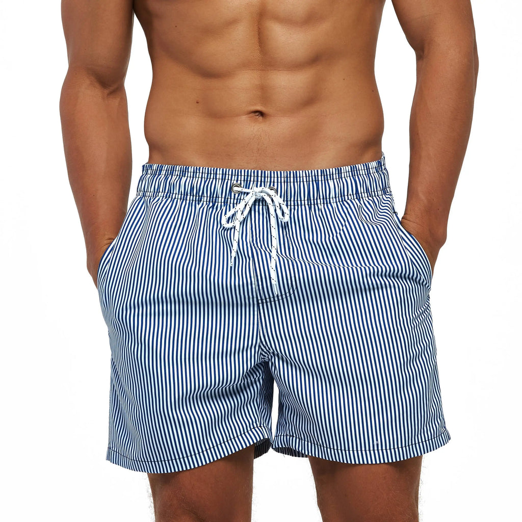 Quick-drying swimwear men beach shorts men's swimming trunks suit bath man holiday shorts quarter-print swimming trunk swimsuit - Sun Studio
