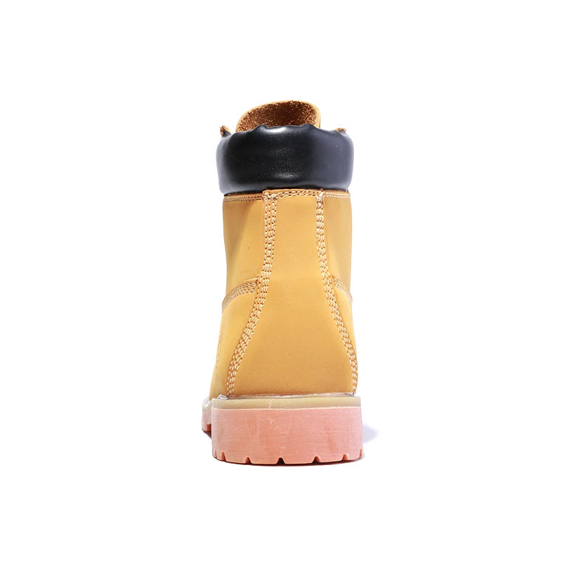 Genuine Leather Men's Winter Spring Ankle Treking Military Snow Yellow Tactical Boots Outdoor Footwear for Women Men Work Shoes