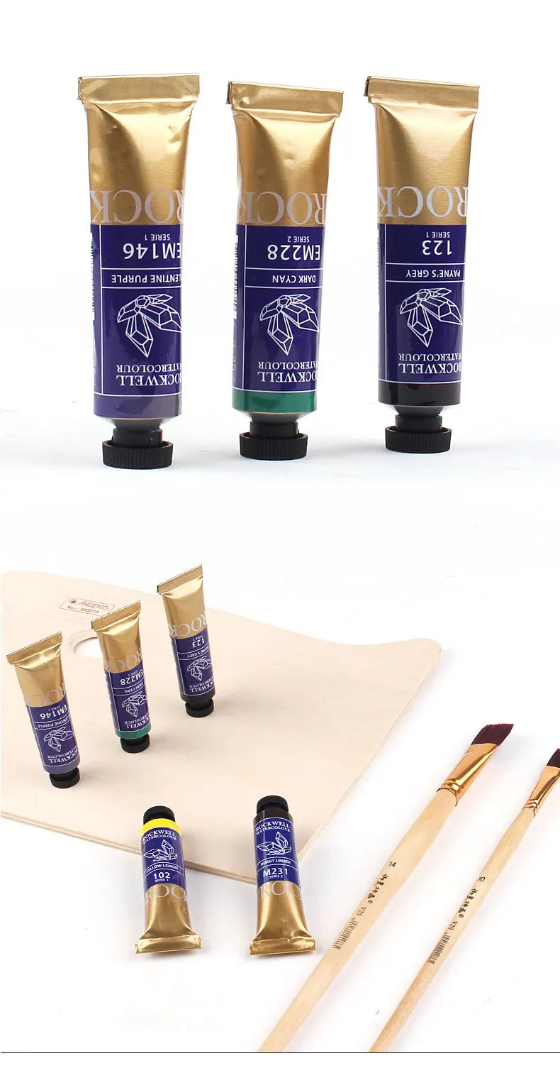 Canadian rockwell Mineral watercolor paint 15ml 45 colors Acuarelas palette school supplies - Sun Studio
