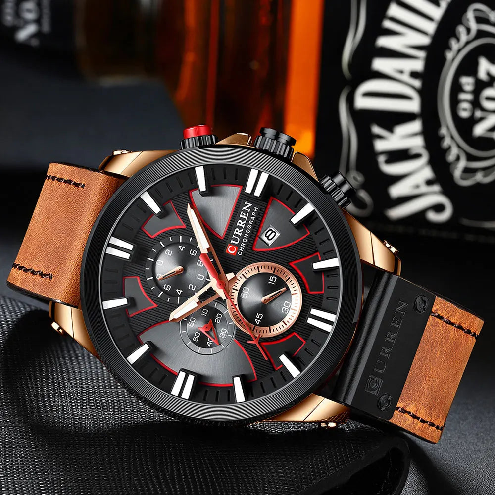 New CURREN Men Watches Fashion Quartz Wrist Watches Men's Military Waterproof Sports Watch Male Date Clock Relogio Masculino - Sun Studio