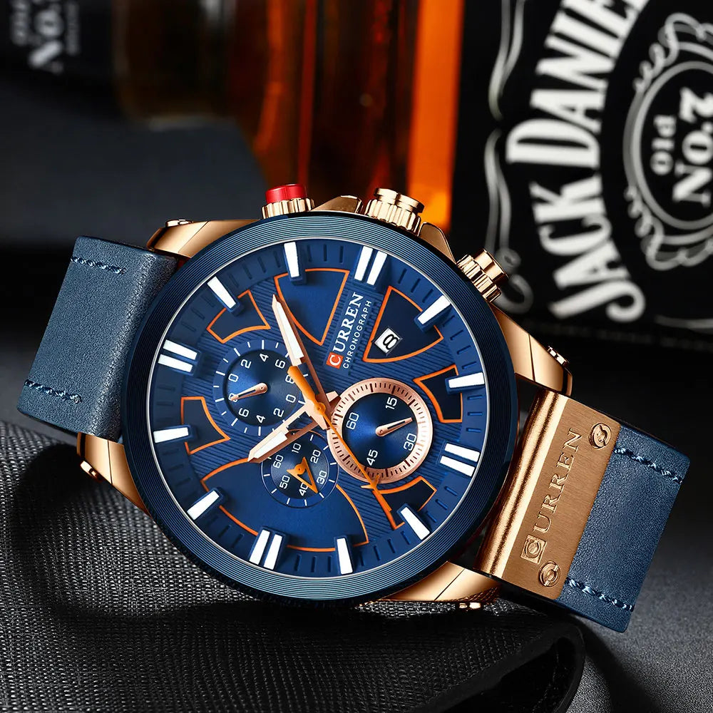 New CURREN Men Watches Fashion Quartz Wrist Watches Men's Military Waterproof Sports Watch Male Date Clock Relogio Masculino - Sun Studio