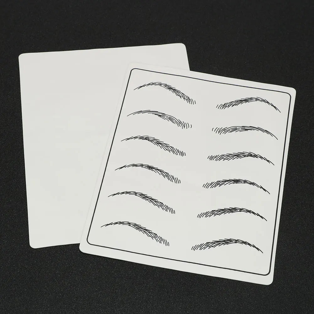 Doppelseitige Augenbrauen-Tattoo-Übungshaut Silikonhaut-Kits Tattoo-Zubehör für Microblading Permanent Make-up Anfänger PMU Set