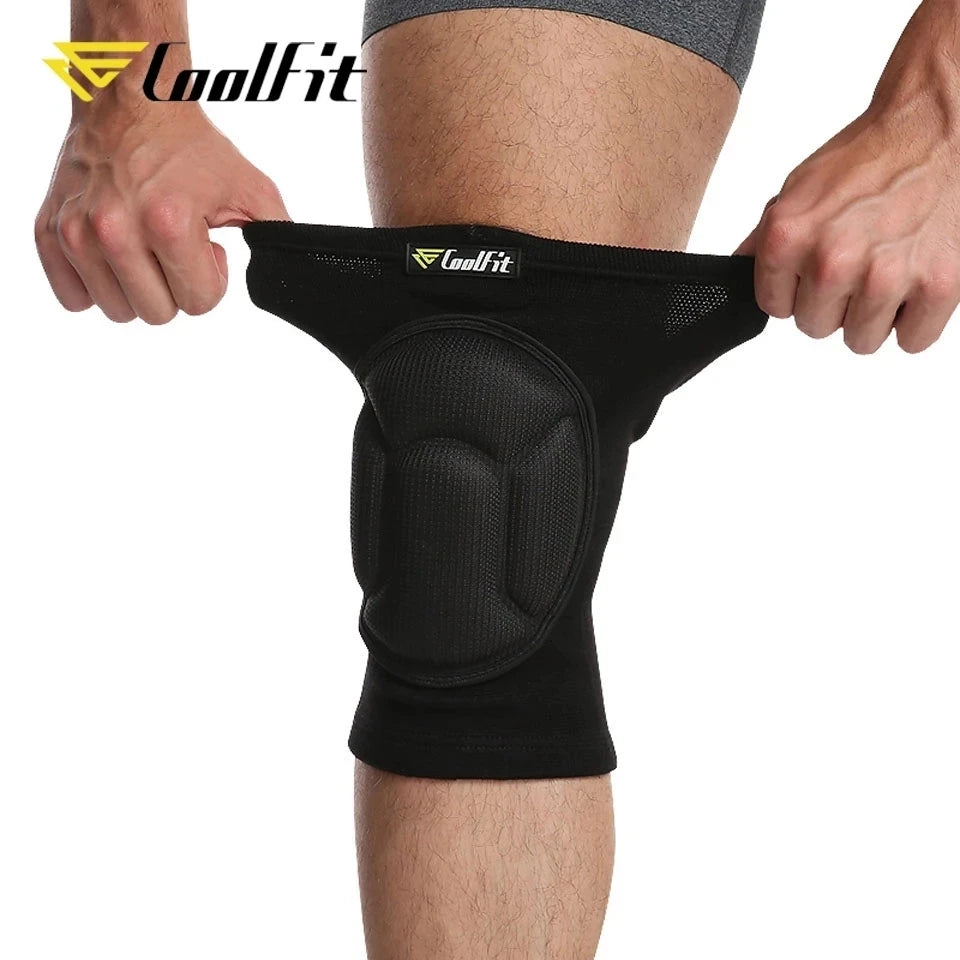 CoolFit 1 Pair Thickening Football Volleyball Extreme Sports Knee Pads Brace Support Protect Cycling Knee Protector Kneepad - Sun Studio