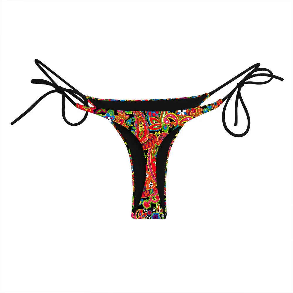 Wholesale Womens Bikini Bottoms Sexy Swimsuit Thong Vintage Swimwear Black Brazilian Biquini Designer Bikinis T-back Cheeky - Sun Studio