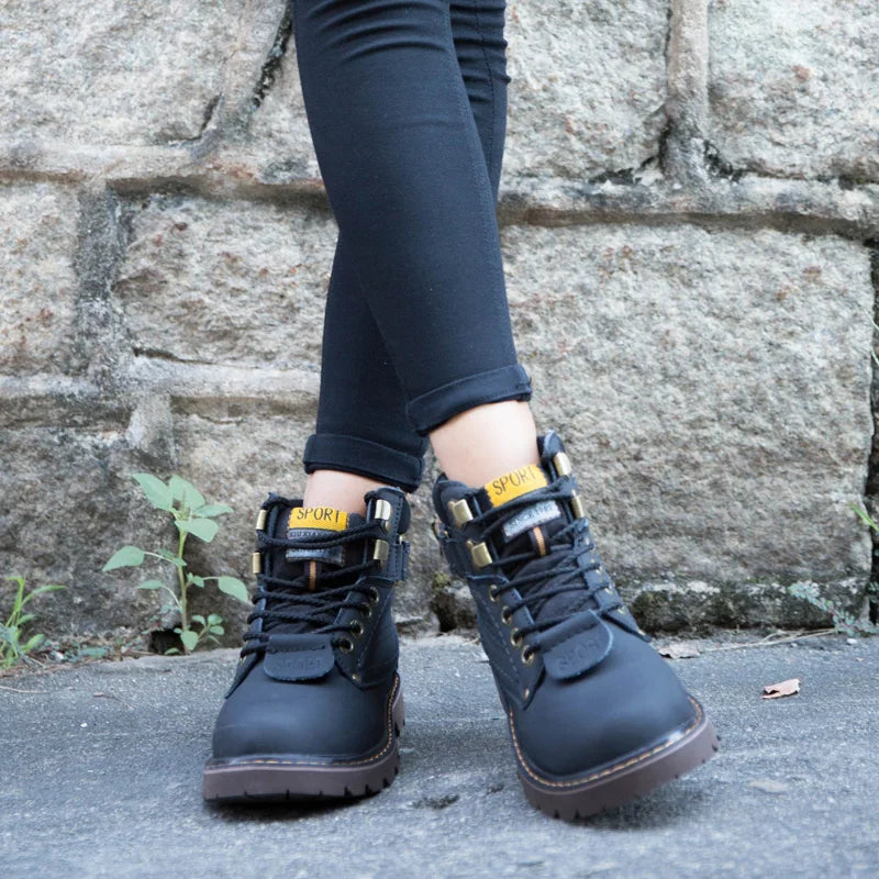 Genuine Leather Men's Winter Spring Ankle Treking Military Snow Yellow Tactical Boots Outdoor Footwear for Women Men Work Shoes