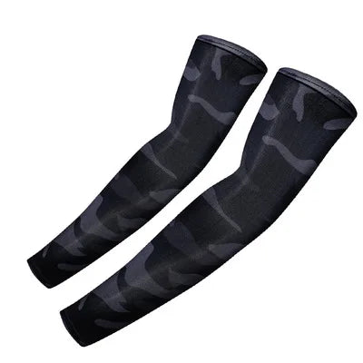2PCS Cool Men Women Cycling Running Arm Warmer Sleeves UV Sun Protection Cuff Arm Cover Fishing Arm Sleeve Basketball Armguards - Sun Studio