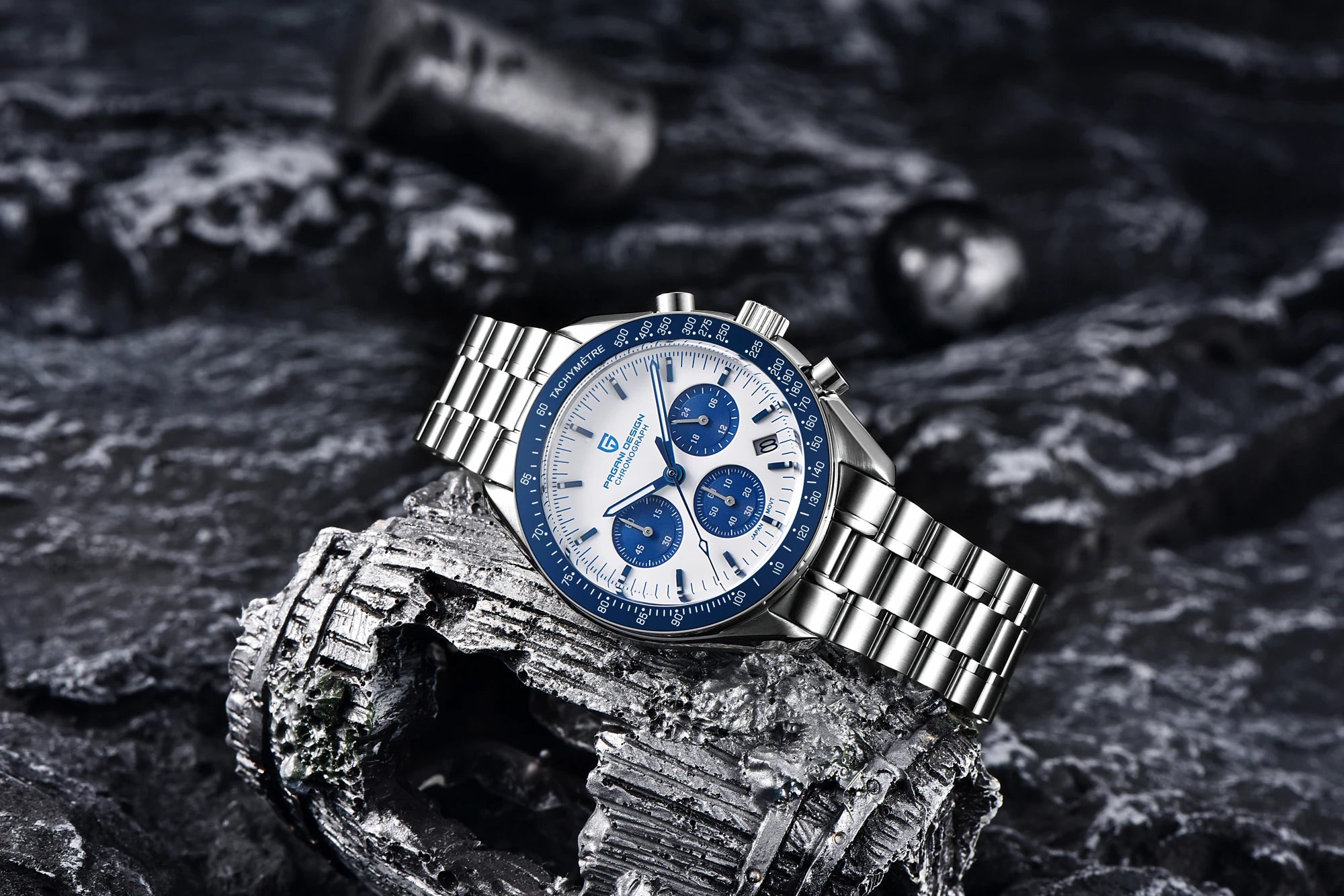 PAGANI DESIGN 2025 New Moon Men's Watches Luxury Quartz Watch For Men AR Sapphire Glass 100M Waterproof Wristwatch Chronograph - Sun Studio