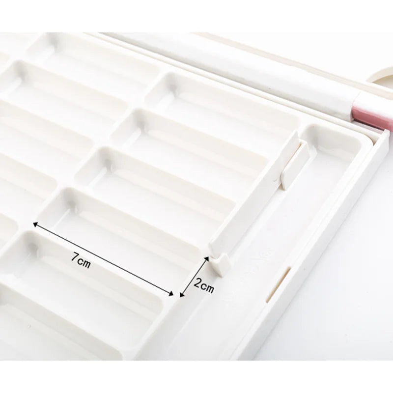 Paul Rubens 24 Grids Watercolor Moisturizing Palette Gouache Acrylic Paint Storage Fine Plastic Tray Box for Art Supplies - Sun Studio
