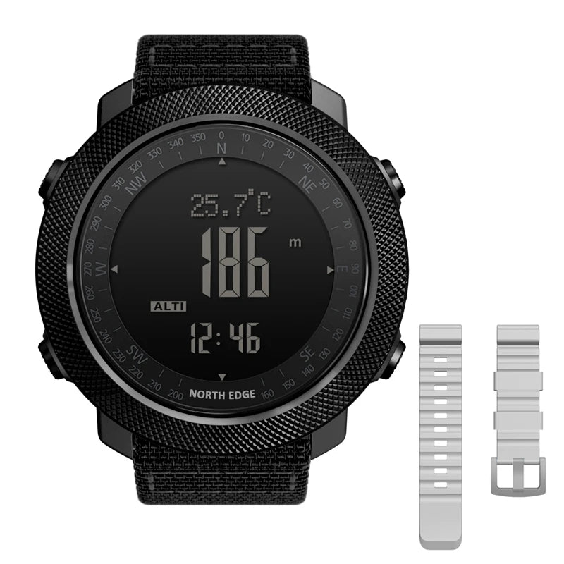 NORTH EDGE Men's sport Digital watch Hours Running Swimming Military Army watches Altimeter Barometer Compass waterproof 50m - Sun Studio