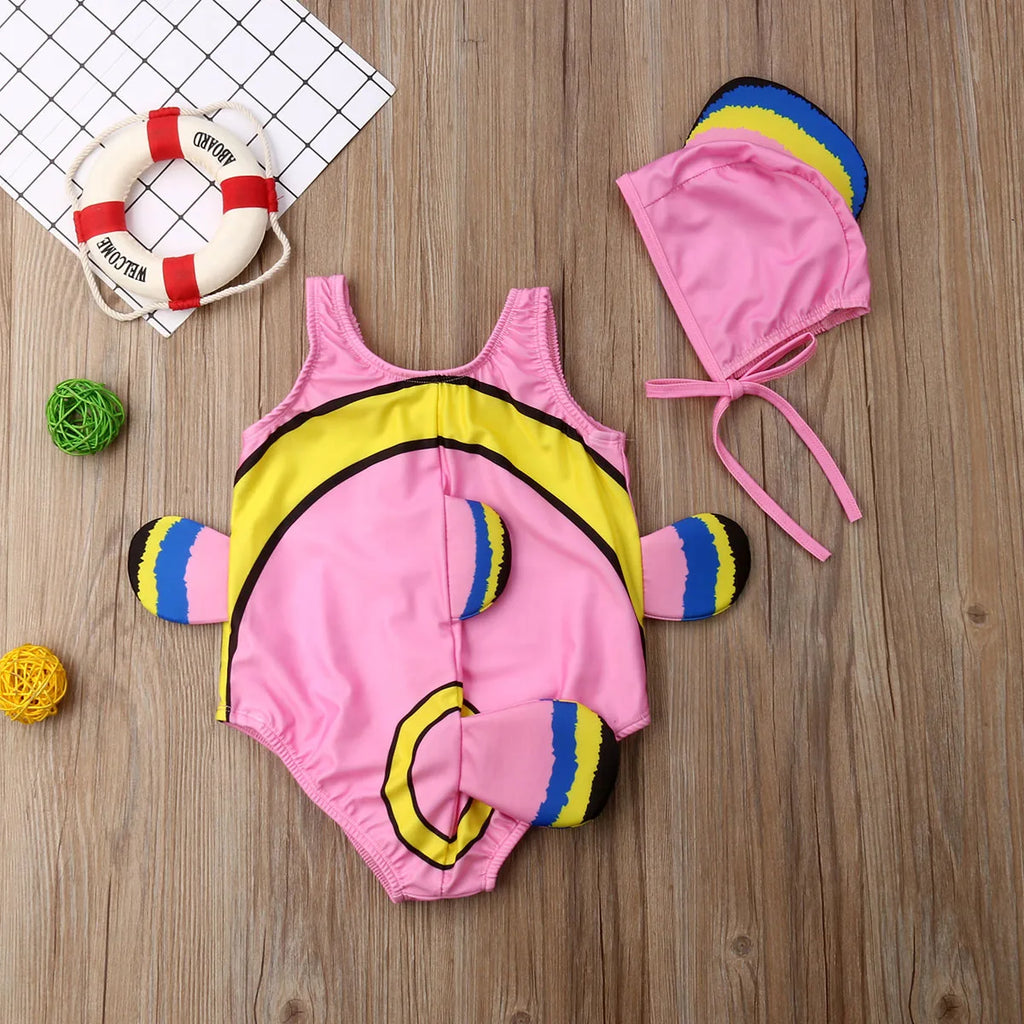 Citgeett Summer Kids Baby Girl Swimwear Cartoon Goldfish Swimsuit Beachwear Bathing Costume - Sun Studio