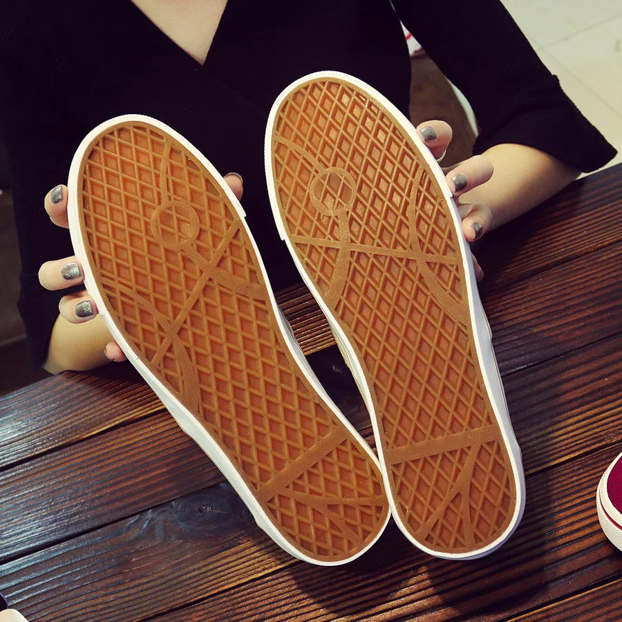 Shenxuanny New  Korean canvas shoes men's slip-on shoes white summer breathable casual shoes trend student sports shoes - Sun Studio