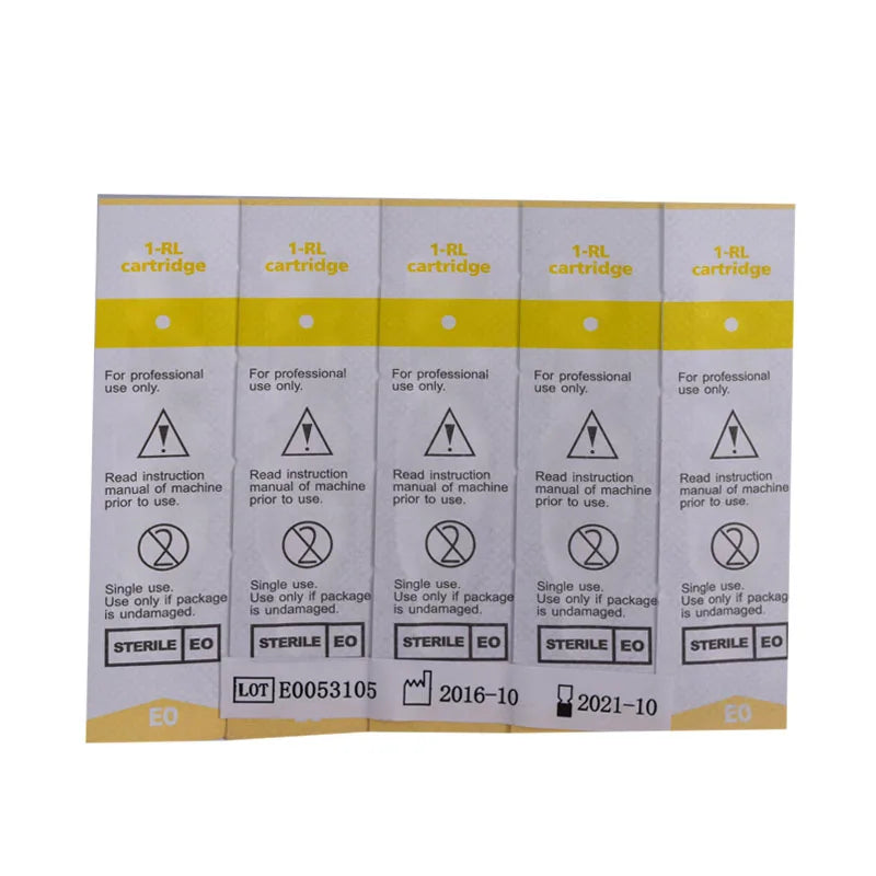 Tattoo Needles 1RL 100piece  Cartridge Needles  Disposable Sterilized Tattoo Permanent Makeup Needles Tips for Eyebrow lip 0.3mm - Sun Studio