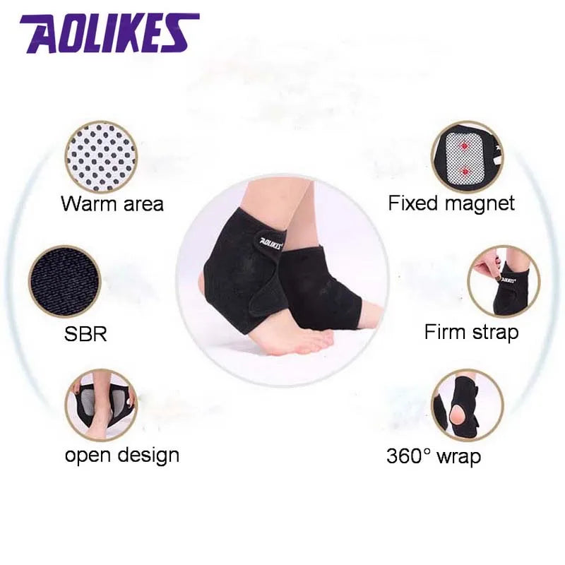 10Pcs Self-heating Magnet Ankle Support Brace Guard Protector Winter Keep Warm Sports Sales Tourmaline Product Foot retainer - Sun Studio