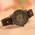 Shsby New Vintage Digital Hollow Genuine Cow Leather Strap Watches Women Dress Watches Female Quartz Watch Student Leisure Watch - Sun Studio
