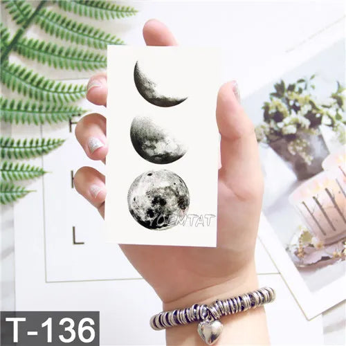 3D Temporary Tattoo Animal Blue Tiger Snake Moth For Boy Girl Children Tattoo Sticker Kids Watercolor Tatto Arm Art - Sun Studio