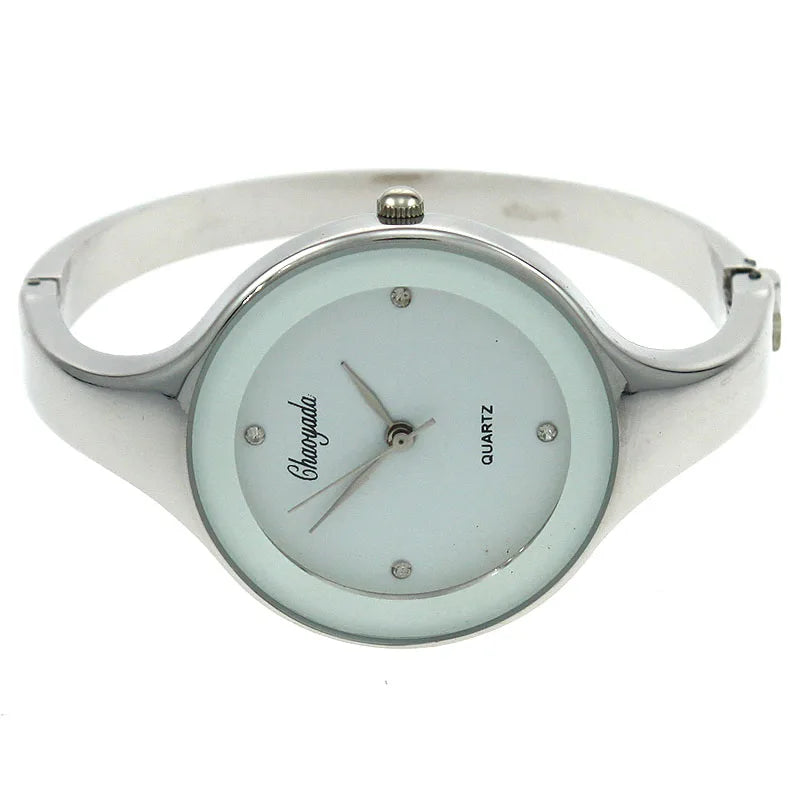 Women Cuff Watch Fashion Casual Round Lady Women Bracelet Girls Watches Gold Watch Stainless Steel Quartz Wrist Watch D1 - Sun Studio