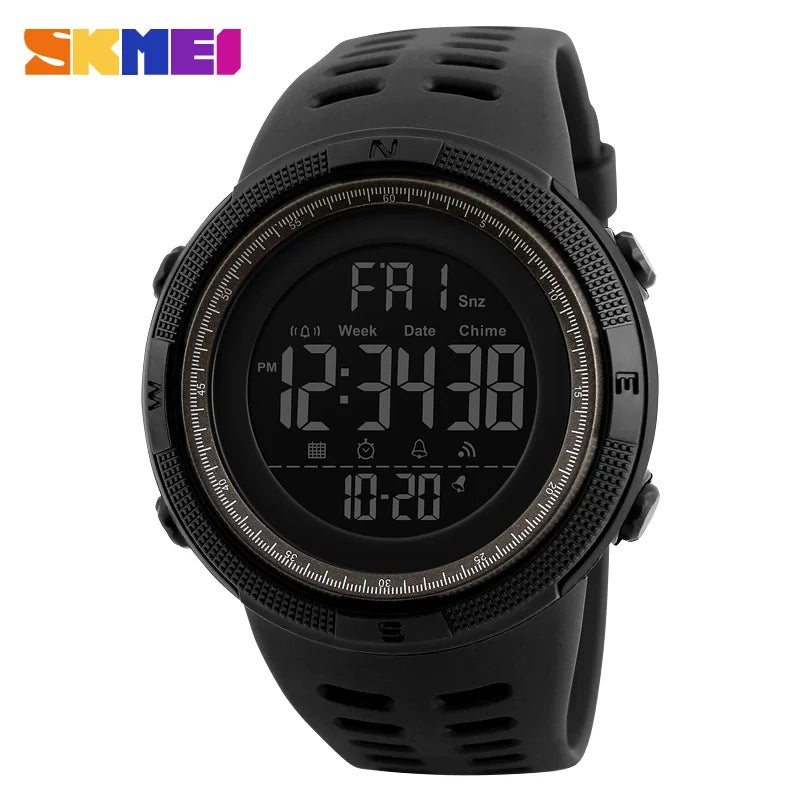 SKMEI Fashion Outdoor Sport Watch Men Multifunction Watches Alarm Clock Chrono 5Bar Waterproof Digital Watch reloj hombre 1251 - Sun Studio