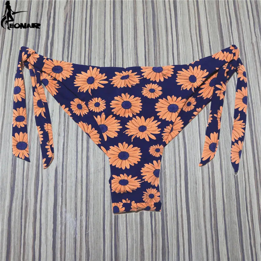 Sexy Solid Thong Bikini Brazilian Cut Swimwear Women Bottom Adjustable Briefs Swimsuit Panties Underwear Thong Bathing Suit - Sun Studio