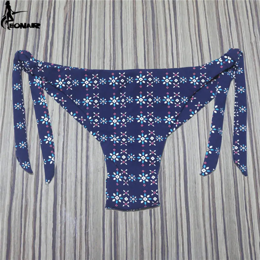 Sexy Solid Thong Bikini Brazilian Cut Swimwear Women Bottom Adjustable Briefs Swimsuit Panties Underwear Thong Bathing Suit - Sun Studio