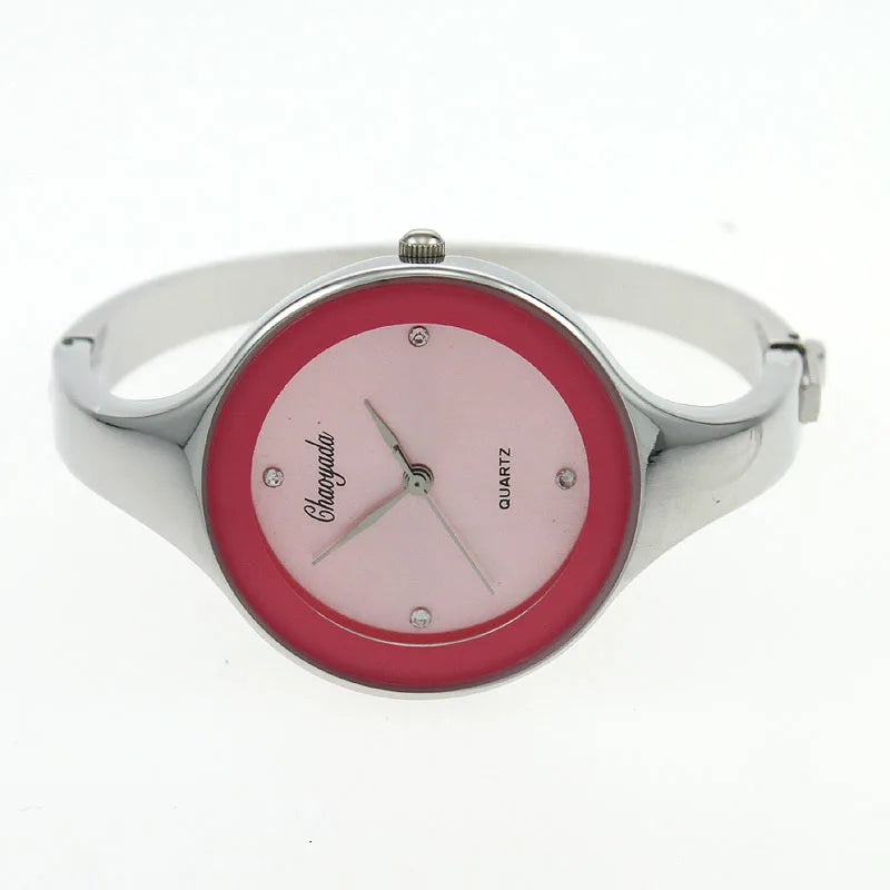 Women Cuff Watch Fashion Casual Round Lady Women Bracelet Girls Watches Gold Watch Stainless Steel Quartz Wrist Watch D1 - Sun Studio