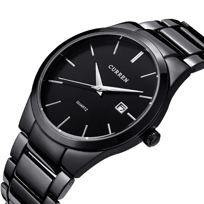 Curren Men Watches Top Brand Luxury Male Watch Full Steel Display Date Fashion Quartz-Watch Business Men's Watch Reloj Hombre - Sun Studio