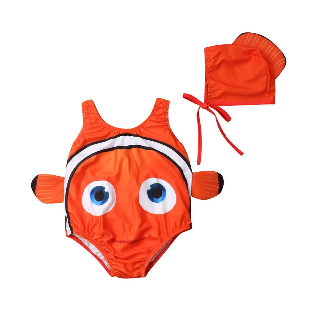 Citgeett Summer Kids Baby Girl Swimwear Cartoon Goldfish Swimsuit Beachwear Bathing Costume - Sun Studio