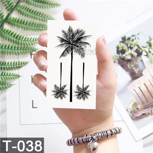 3D Temporary Tattoo Animal Blue Tiger Snake Moth For Boy Girl Children Tattoo Sticker Kids Watercolor Tatto Arm Art - Sun Studio