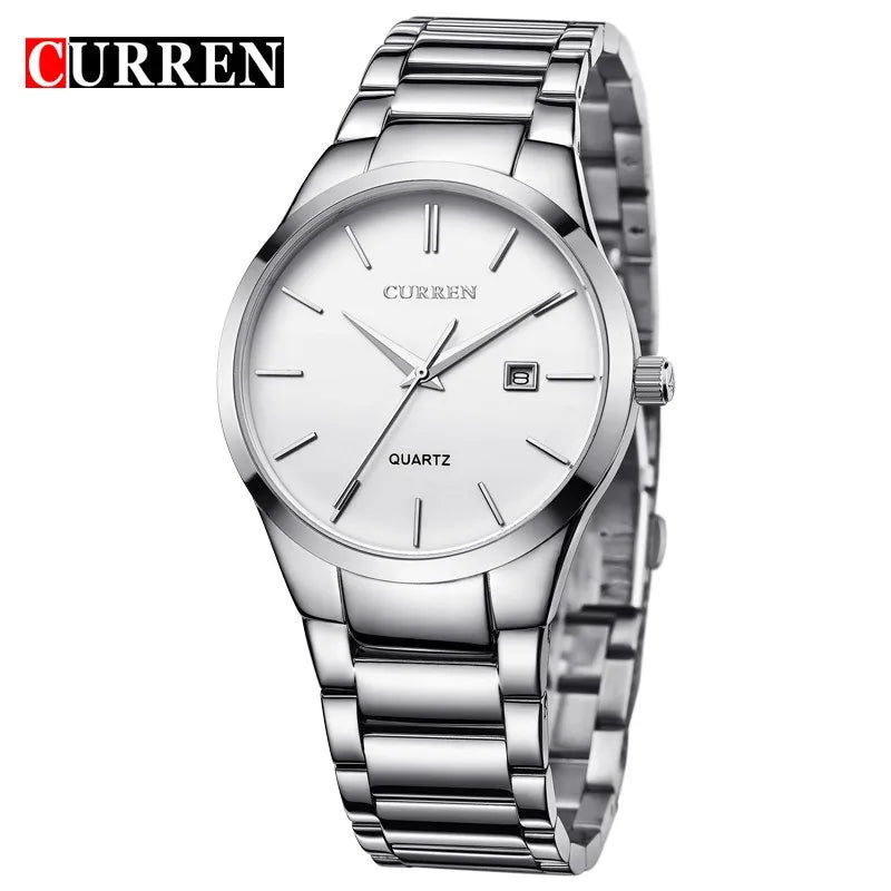 Curren Men Watches Top Brand Luxury Male Watch Full Steel Display Date Fashion Quartz-Watch Business Men's Watch Reloj Hombre - Sun Studio