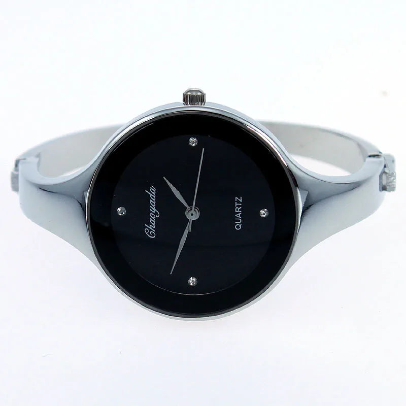 Women Cuff Watch Fashion Casual Round Lady Women Bracelet Girls Watches Gold Watch Stainless Steel Quartz Wrist Watch D1 - Sun Studio
