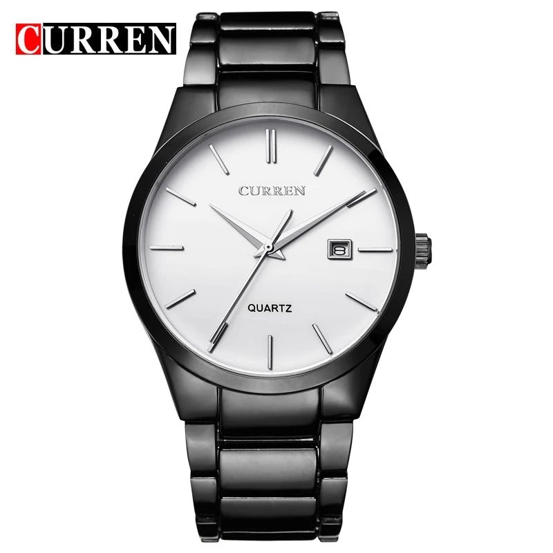 Curren Men Watches Top Brand Luxury Male Watch Full Steel Display Date Fashion Quartz-Watch Business Men's Watch Reloj Hombre - Sun Studio