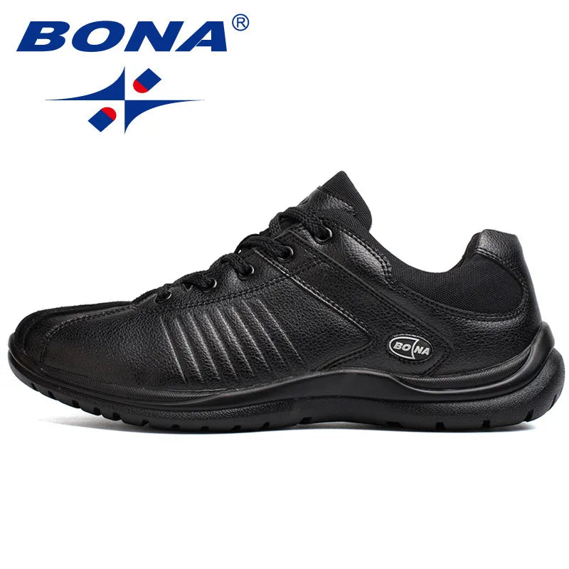 BONA New Style Men Casual Shoes Lace Up Hand Made Microfiber Men Shoes Comfortable Flat Shoes Men Soft Light Fast Free Shipping - Sun Studio