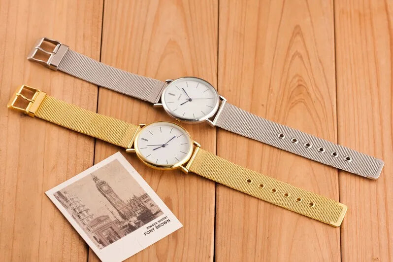 2025 New Famous Brand Silver Casual Geneva Quartz Watch Women Metal Mesh Stainless Steel Dress Watches Relogio Feminino Clock - Sun Studio