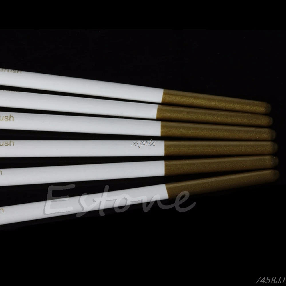 Hot 6Pcs/Set Nylon Hair Round Paint Brush Hook Line Pen Artist Draw Painting Craft Whosale&Dropship - Sun Studio