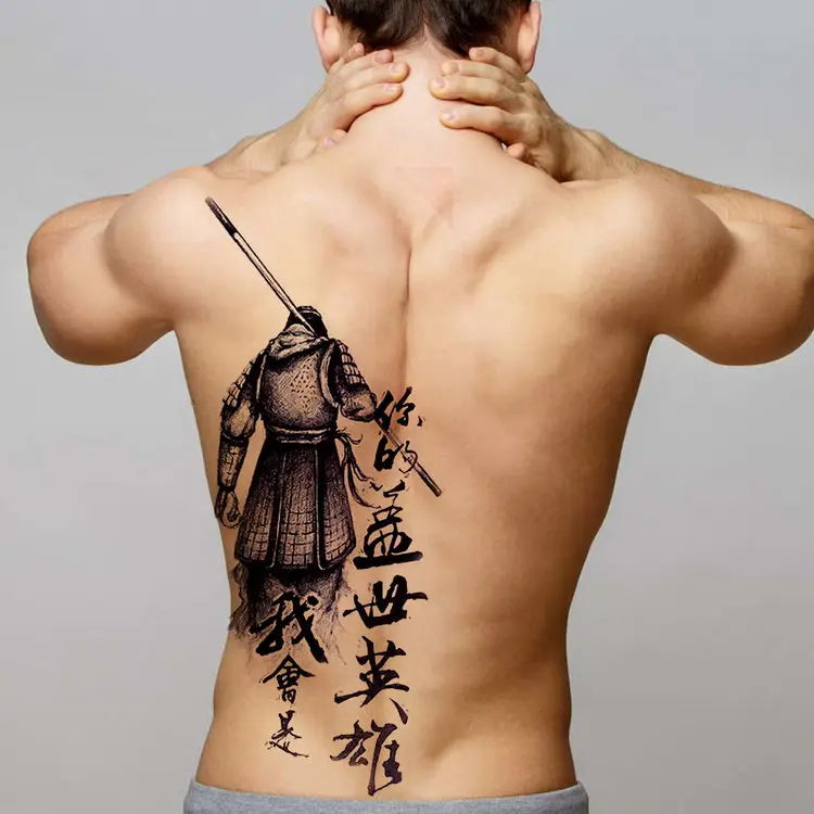 temporary tattoo stickers new designs skull Witch evil black waterproof temporary flash tattoos full back chest for men women - Sun Studio