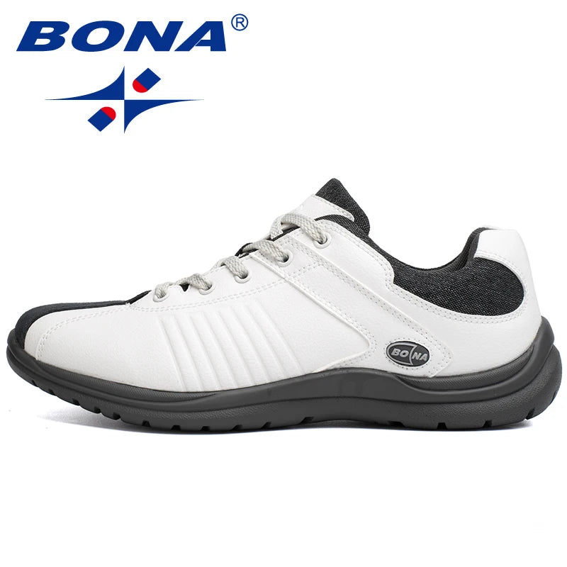 BONA New Style Men Casual Shoes Lace Up Hand Made Microfiber Men Shoes Comfortable Flat Shoes Men Soft Light Fast Free Shipping - Sun Studio