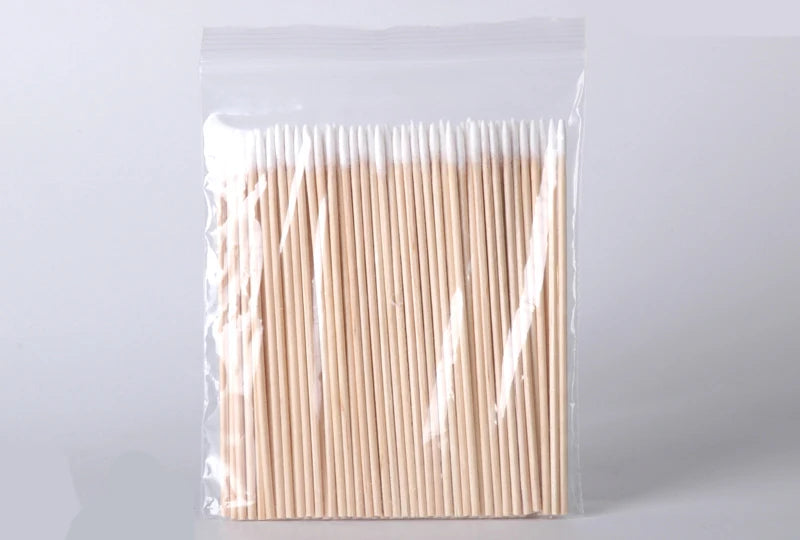 Microblading 100pcs Wooden Cotton Swab Cosmetics Permanent Makeup Health Ear Jewelry 7 CM Clean Sticks Buds Tip - Sun Studio