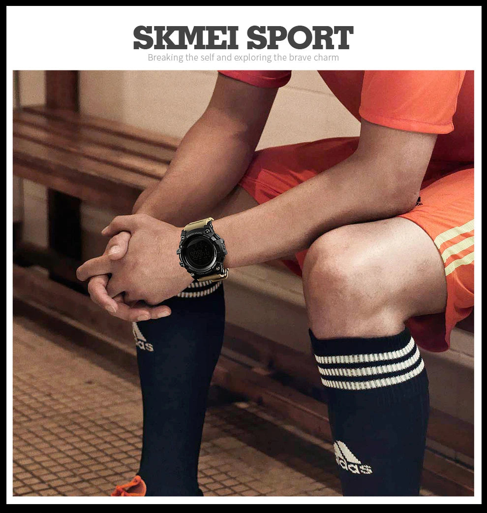 SKMEI Shockproof 2 Time Sport Watch Stopwatch Count Down Mens Digital Watches Waterproof Soft Clock For Male reloj hombre 1384 - Sun Studio