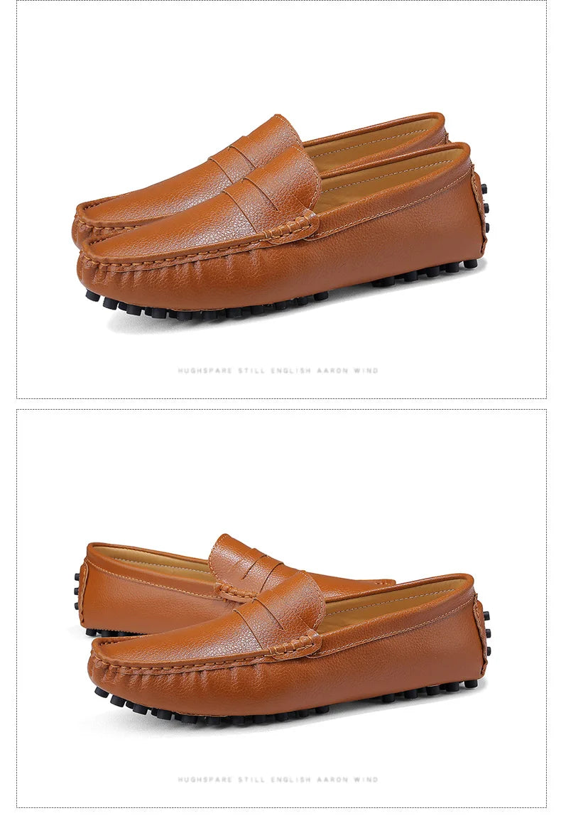 DEKABR Size 49 Men Casual Shoes Fashion Men Shoes Genuine Leather Men Loafers Moccasins Slip On Men's Flats Male Driving Shoes - Sun Studio