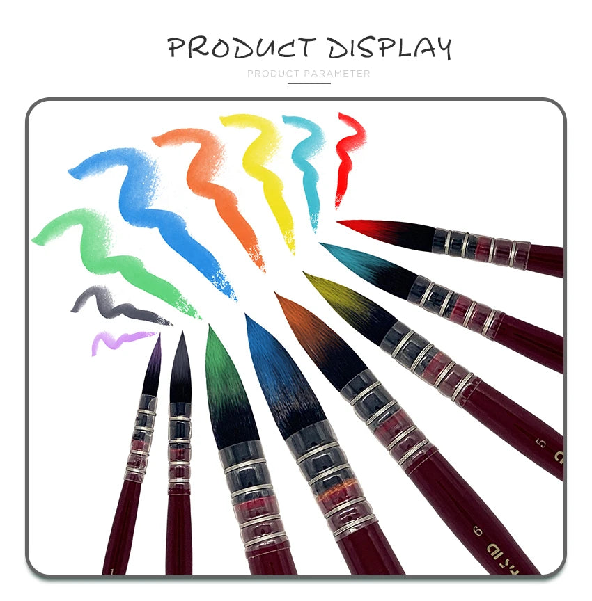 1Pcs Artist Hand-Painting Drawing Brushes Professional Watercolor Brush Pen for Water Color Painting Drawing School Art Supplies - Sun Studio