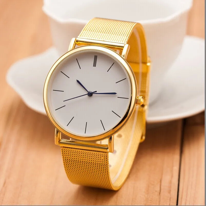 2025 New Famous Brand Silver Casual Geneva Quartz Watch Women Metal Mesh Stainless Steel Dress Watches Relogio Feminino Clock - Sun Studio