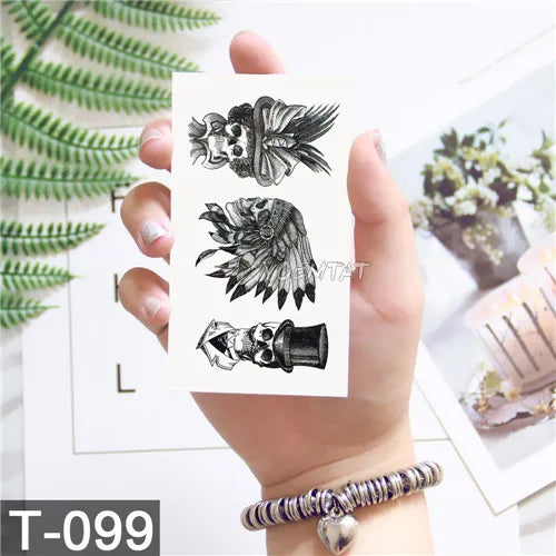 3D Temporary Tattoo Animal Blue Tiger Snake Moth For Boy Girl Children Tattoo Sticker Kids Watercolor Tatto Arm Art - Sun Studio