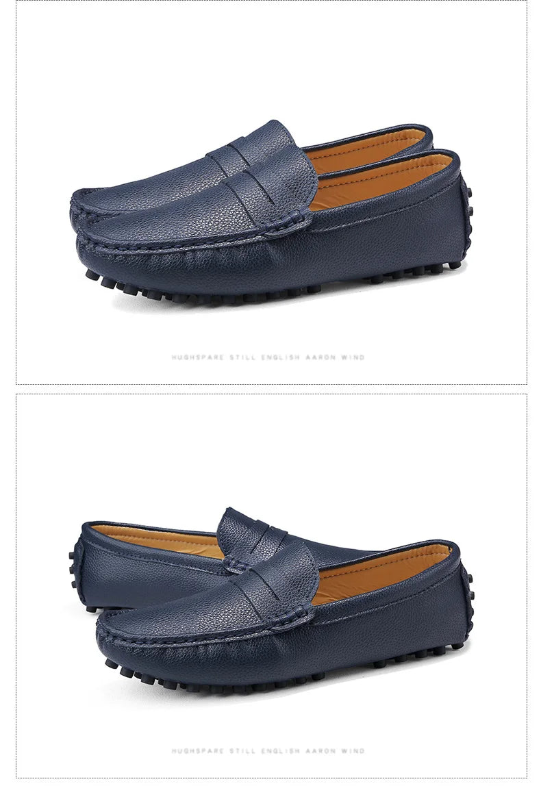 DEKABR Size 49 Men Casual Shoes Fashion Men Shoes Genuine Leather Men Loafers Moccasins Slip On Men's Flats Male Driving Shoes - Sun Studio