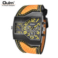 Oulm HP1220 Quartz Watch Male Outdoor Sport Wristwatches Two Time Zone Mens Designer Watches Top Luxury Brand Men Watch - Sun Studio
