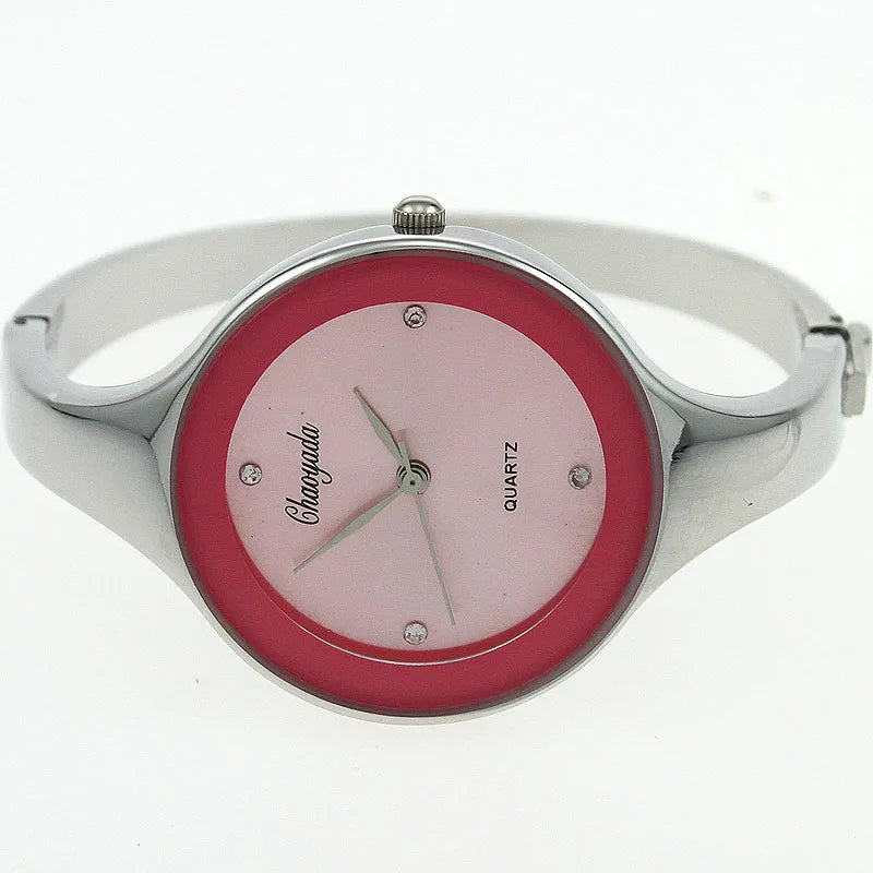 Women Cuff Watch Fashion Casual Round Lady Women Bracelet Girls Watches Gold Watch Stainless Steel Quartz Wrist Watch D1 - Sun Studio